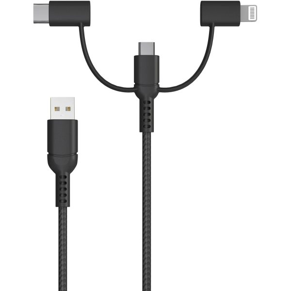 Stack-to-Charge 3-in-1 USB Cable - Black - Image 2