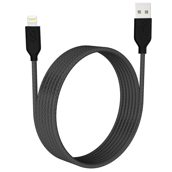 Black Nylon Lightning Cable - MFI Certified - 6 FT - Image 2