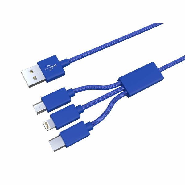 XXL 3-in-1 Blue Cable - 10 FT