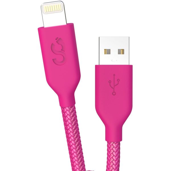 Hot Pink Nylon Lightning Cable - MFI Certified - 6 FT - Image 5