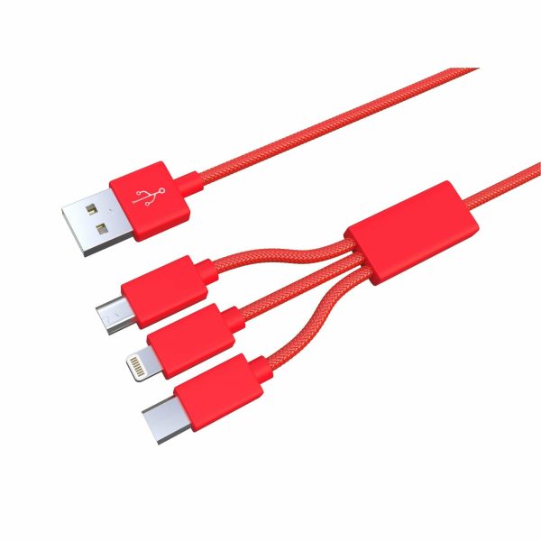 XXL 3-in-1 Red Cable - 10 FT