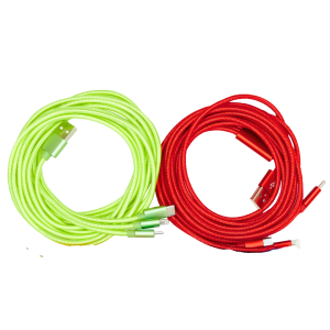 Holiday Cable Set - Red and Green XXL Cables - 10 FT