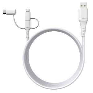 Stack-to-Charge 3-in-1 USB Cable - White