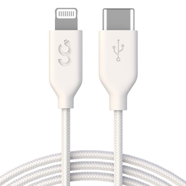 White Type C to Lightning Cable - MFI Certified - 6 FT