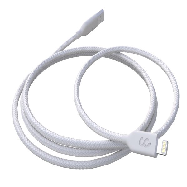 White Nylon Lightning Cable - MFI Certified - 6 FT - Image 4